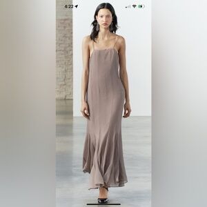 Zara ruffled georgette dress L